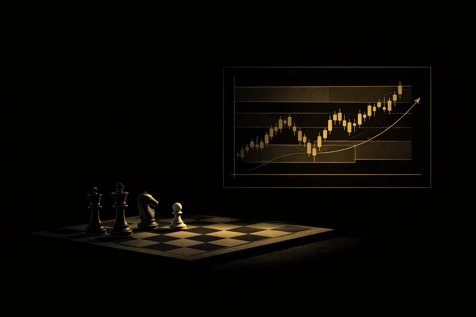 Trading study book beside a market monitor